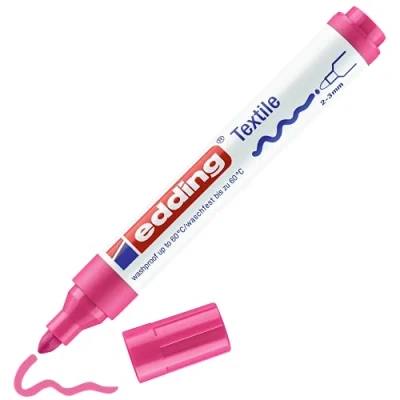 Abbildung von edding 4500 textielmarker neon roze 1ST 2 3 mm / 4 4500069