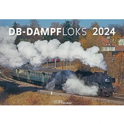Abbildung von Eisenbahn Kalender DB Dampfloks 2024: Farbfotos aus den 1960er und 1970er Jahren. Großformat Wandkalender 49x34cm