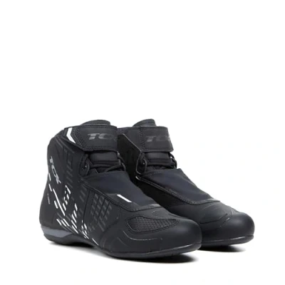 Abbildung von TCX R04D AIR, Herren Motorradschuhe, Atmungsaktiv und Vielseitig, Obermaterial aus Mesh mit Hot Melt Beschichtung, Schnürsenkel Klettverschluss, Schwarz/Grau