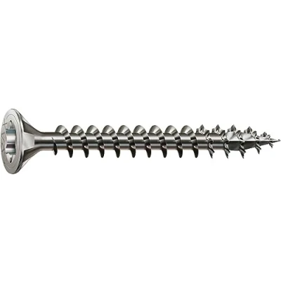 Abbildung von SPAX Edelstahlschraube, 6 x 50 mm, 100 Stück, Vollgewinde, Senkkopf, T STAR plus T30, 4CUT, Edelstahl rostfrei A2 1197000600503