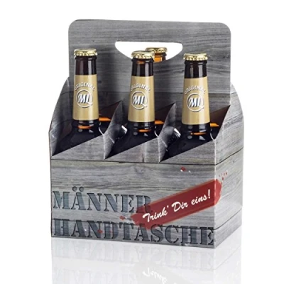 Abbildung von Sixpack 6 x Hopfensmoothie in der Männerhandtasche Original ML Helles 0,33 Liter Flaschen Alc.5,2% vol. mit Kartonage