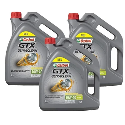 Abbildung von Motorenöl 10W 40 GTX Ultraclean A3/B4 [3x 5 L] von Castrol (SET15A4D515L) Öl Schmierung