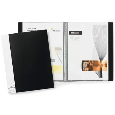 Abbildung von Durable Sichtbuch Duralook für A4 mit 20 Hüllen Rückenbreite: 17 mm schwarz, 242201