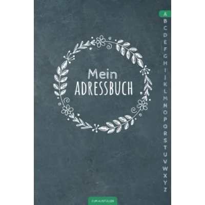Abbildung von Mein Adressbuch: Handliches Kontaktbuch mit Telefonregister und Geburtstagskalender Telefonbuch klein DIN A5 Register A Z alphabetisch ... Geburtstag Vintage Design Hardcover