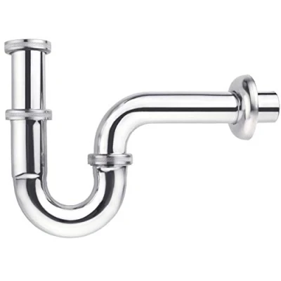 Abbildung von CORNAT Siphon &quot;1 1/4 Zoll x 32 mm Pflegeleicht &amp; korrosionsbeständig&quot;, Metall verchromt Röhrensiphon für Waschbecken