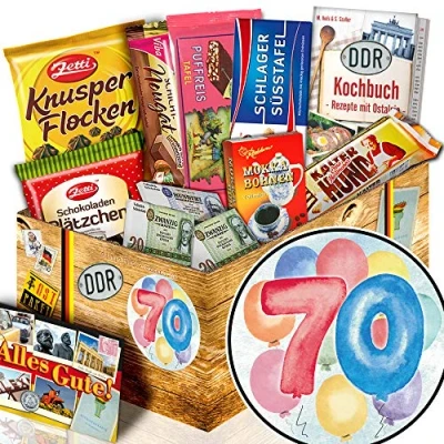 Abbildung von Geschenk zum 70. / Geschenkidee DDR Schoko 70 Geschenke Geburtstag