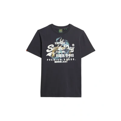 Abbildung von Superdry Vintage LOGO Tokyo Tshirt print, Herren, Größe: XL, Dark charcoal