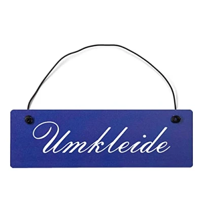 Abbildung von Homeyourself Umkleide Dekoschild Türschild hellblau mit Draht