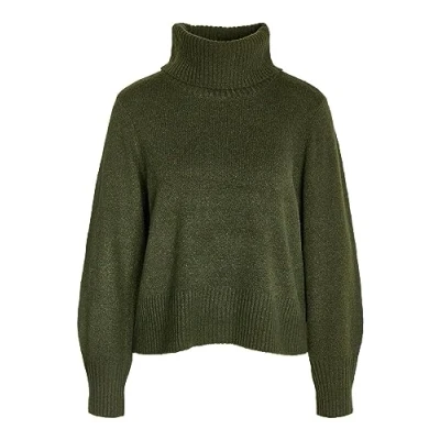Abbildung von Noisy May Polokragen Strickpullover, Damen, Größe: Large, Kombu green