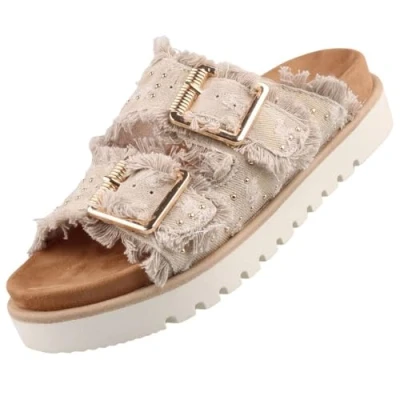 Abbildung von MUSTANG Damen Pantolette Jeansbeige EU 41