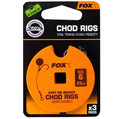 Abbildung von Fox Edges Ready Tied Chod Rig Standard 3pcs 25LB #6 Karpfen Vorfächer