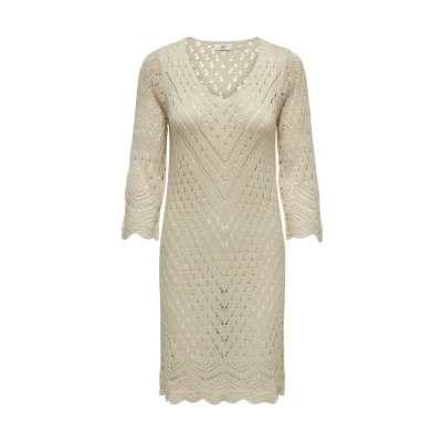 Abbildung von JDY Locker Leichtes Strickkleid, Damen, Größe: Medium, Beige