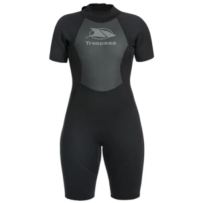 Abbildung von Trespass Scubadive, Black, L, Kurzer Neoprenanzug mit 7mm Reißverschluss für Damen, Large, Schwarz