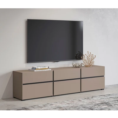 Abbildung von INOSIGN Lowboard &quot;Cross, moderne grifflose TV Kommode,3 Klappen/3 Schubkästen&quot;, Breite 180 cm, Schrank mit viel Stauraum, Board