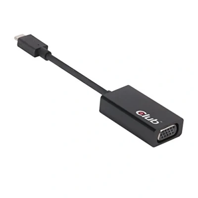 Abbildung von CLUB3D USB 3.1 Type C to VGA Active Adapter, C, VGA, 0,15 m, Schwarz