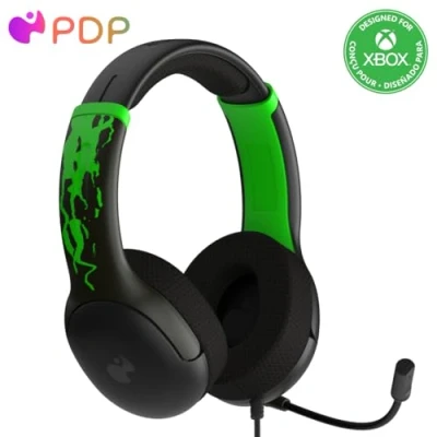 Abbildung von PDP Performance Designed Products Headset Airlite Stereo carbon/grün XBOX Kopfhörer (Rauschunterdrückung, Stummschaltung)
