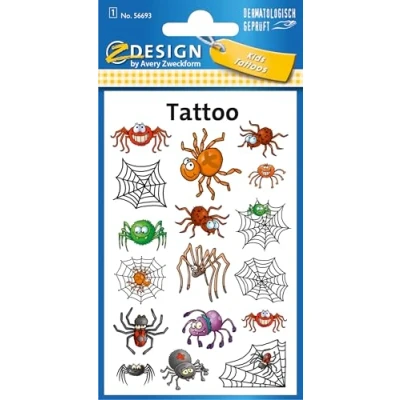 Abbildung von Avery Zweckform Kindertattoo Tattoo Aufkleber Spinnen 56693