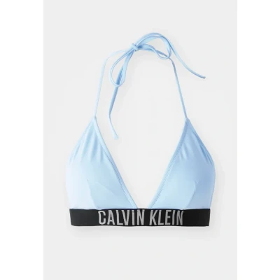Abbildung von Calvin Klein Swimwear Intense Power Triangle Bikinitop, Damen, Größe: XXL, Skim blue
