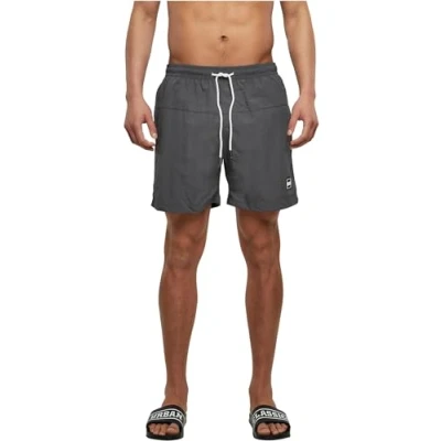 Abbildung von Urban Classics Block Badeshorts, Herren, Größe: Large, Darkshadow