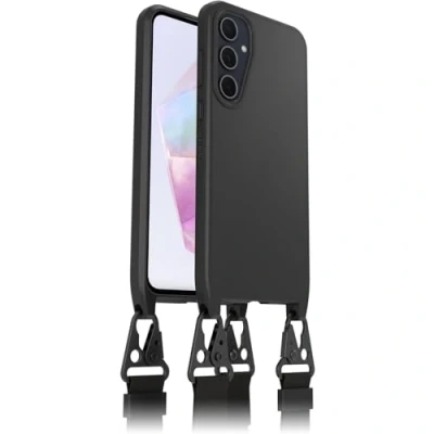 Abbildung von OtterBox React Lanyard Hülle für Samsung Galaxy A35 5G, schützende mit Verstellbarer und Abnehmbarer Handykette, Getestet nach Militärstandard, Schwarz Keine Einzelhandelsverpackung