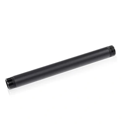 Abbildung von pamo Temperguss Rohr für Möbelbau mit 3/4 Zoll Gewinde DIY Kleiderstange im Industrial Loft Design Pulverbeschichtet Wasserrohr in schwarz Do It Yourself Kleiderschrank (93 cm)