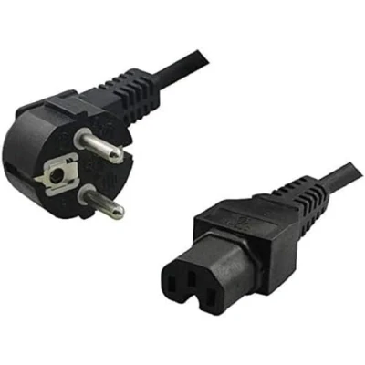 Abbildung von LogiLink,CP105,Netzkabel, AA8Schutzkontaktstecker 90auf Warmgerätebuchse IECC15, 2m, schwarz