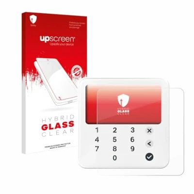Abbildung von upscreen Schutzglas für SumUp Solo Lite Schutzfolie, Glas Folie [Klar, 9H Panzerschutz, Anti Fingerprint]
