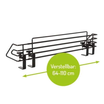 Abbildung von BOMI Herdschutzgitter Herdsicherung Mowi 64 110 cm zum Klemmen, Herd Gitter Schutz Ohne Bohren Spülmaschinenfest Rostfrei