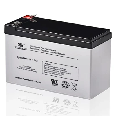 Abbildung von Sunstone AGM Batterie 12V 7.2AH aufladbarer Stromspeicher Bleiakku 7,2AH VRLA Versorgungsbatterie (Wartungsfrei)
