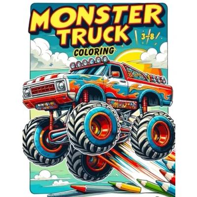 Abbildung von Monster Truck Coloring Book: Easy to Draw Trucks, ABC Learning, Perfect for Ages 3 8 kids (kids Adventures)