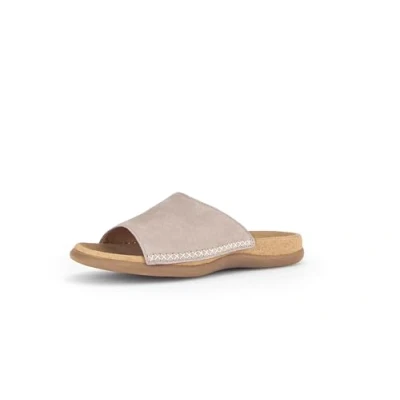 Abbildung von Gabor Damen Pantoletten Frauen Slipper Best Fitting Sandalen Freizeitschuhe Schlupfschuhe schluepfschuhe Slides Mules leinen 38 EU 5 UK