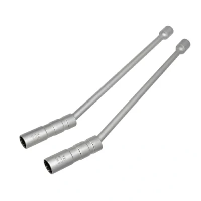 Abbildung von ZKTOOL Magnetischer Zündkerzenschlüssel, 14MM und 16MM Langer Stab, Universalgelenk, Dünnwandig, 12 Punkt, 3/8 Zoll, CR V, Drehgelenk, Zündkerzenentfernungswerkzeug