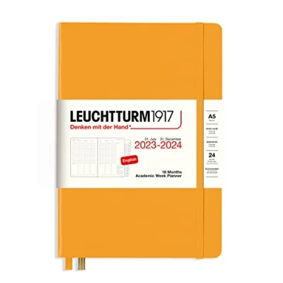 Abbildung von LEUCHTTURM1917 367555 Akademischer Wochenplaner Medium (A5) 2024, 18 Monate, Rising Sun, Englisch
