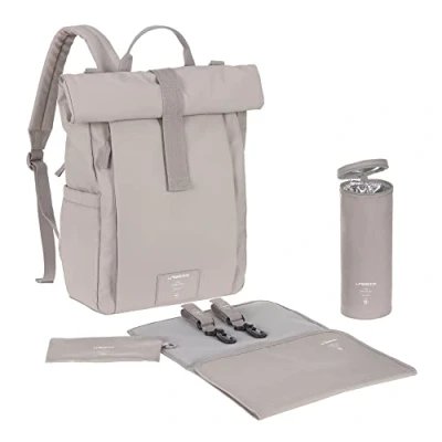 Abbildung von LÄSSIG Wickelrucksack Green Label, Rolltop Up, taupe, vegan, zum Teil aus recyceltem Material