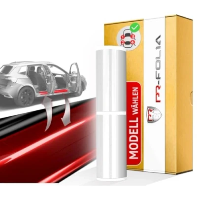 Abbildung von PR Folia Auto Einstiegsleisten Schutz Set für Cupra Ateca ab Bj. 2018 TRANSPARENT Schutzfolie Autotür Zubehör Lackschutzfolie Türschweller Zierleisten