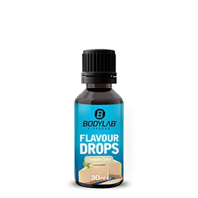 Abbildung von Bodylab24 Flavour Drops 30ml Cheesecake, Kalorienfreie, Zuckerfreie &amp; Fettfreie Aroma Tropfen, Flavdrops zum Süßen von Lebensmitteln, Kaffee Sirup, Geschmackstropfen ohne Künstliche Farbstoffe