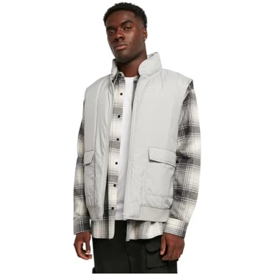Abbildung von Urban Classics Clean Puffer Weste, Herren, Größe: 5XL, Lightasphalt