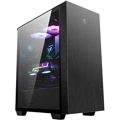 Abbildung von MSI MPG SEKIRA 100P Mid Tower ATX Gehäuse (2x USB 3.1 Anschluss, 4x 120mm Fan im Lieferumfang, schwarz)