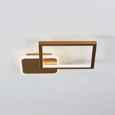 Abbildung von Eglo 900424 Deckenleuchte GAFARES Kunststoff weiss, gold LED 15W 3000 6500K L:33cm B:33cm H:5cm dimmbar