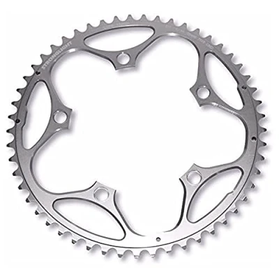 Abbildung von Kettenblatt Stronglight Type 130 S innen 38 Zähne. silber. 9/10 fach