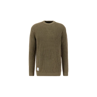 Abbildung von Alpha Industries ACID Strickpullover, Herren, Größe: Medium, Dark olive
