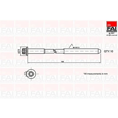 Abbildung von FAI AutoParts B1139 Zylinderkopfschraubensatz Außen Torx 10 RENAULT: CLIO 2, Kangoo I, 3, DACIA: Lodgy, Duster SUV, SANDERO NISSAN: Qashqai 2