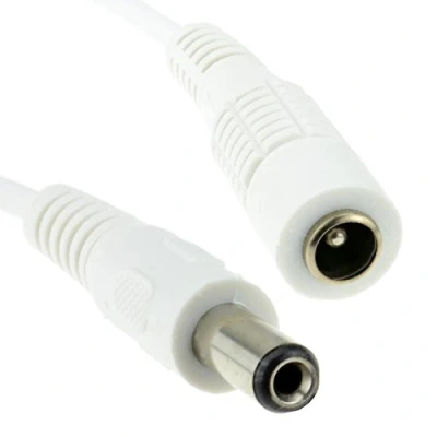 Abbildung von 5,5 x 2,1 mm DC Strom Stecker Zum Buchse Videoüberwachung CCTV Verlängerung Kabel 3 m Weiß [3 Meter/3m]