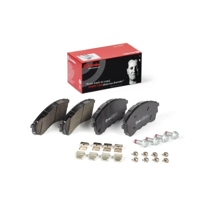 Abbildung von BREMBO P 24 225 Bremsbelagsatz mit akustischer Verschleißwarnung Bremssattelschrauben Zubehör FORD: Ranger Mk3
