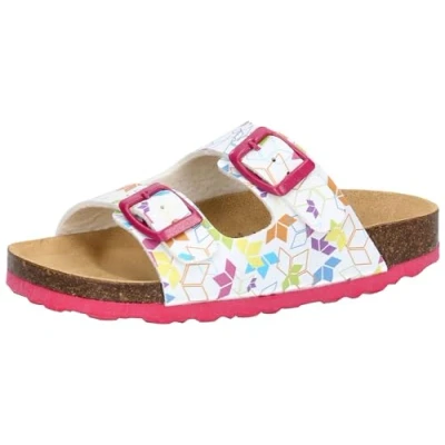Abbildung von LICO Pantolette Bioline Rocky flach für Kinder, Größe: 34, Weiss bunt Schuhe