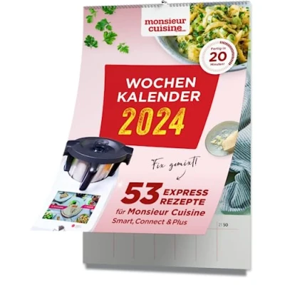 Abbildung von Monsieur Cuisine Wochenkalender 2024 Küchen Kalender by Zaubermix mit Notizfeld pro Woche 1 Rezept für Format DIN A 4 53 ... Express Rezepte den