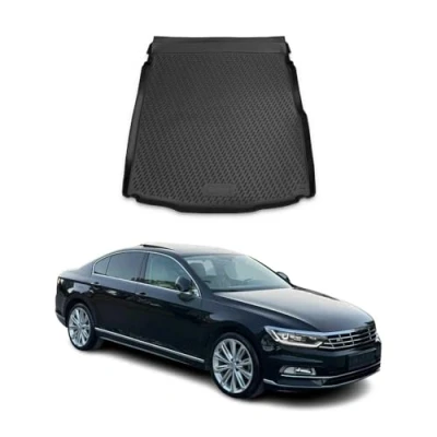 Abbildung von OMAC Kofferraummatte Kofferraumwanne kompatibel mit VW Passat B8 3G2 2015 2021 Gummi TPE Schwarz