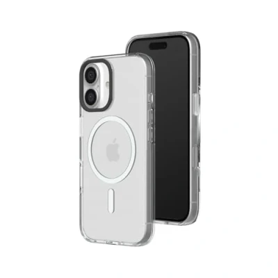 Abbildung von RhinoShield Clear Case kompatibel mit MagSafe für [iPhone 16 Plus]Überragende Magnetstärke, Vergilbungsresistenz, Kristallklar, optimaler Schutz und personalisierbar Schwarz Kamera Ring