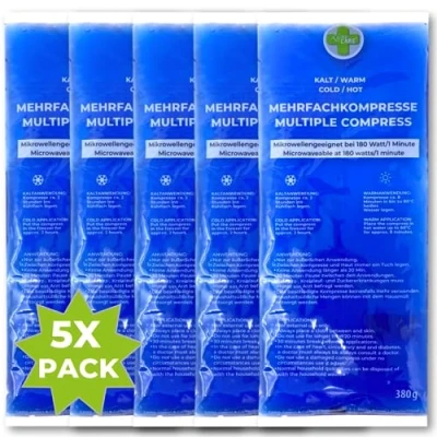 Abbildung von LisaCare Kalt Warm Kompresse Kühlpads, Kühlkissen, Warmkompresse/Kaltkompresse, Kinder &amp; Erwachsene, Spar Set 5 tlg., x Kühlpack groß, Mikrowellen geeignet!