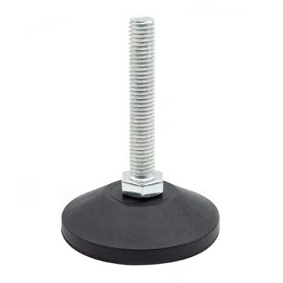 Abbildung von Enkotrade 21 Stück Stellfüße, M8x30 mm, mit verzinkter Schraube und drehbarem Kunststoff Teller Ø 30mm, Regulierschraube, Verstellgleiter, Gleiter